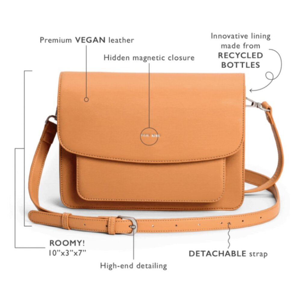 New! Pixie Mood Zoe Crossbody Bag Purse in Black Vegan Leather - Picture 6 of 13